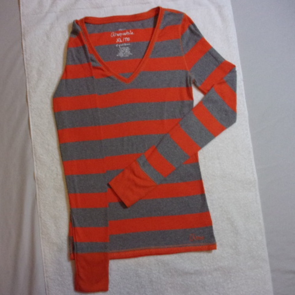 Aeropostale Original Brand Orange and Gray top